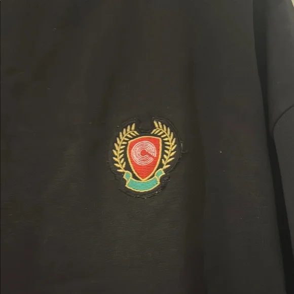 Black T-Shirt with Embroidered Crest - Picture 3 of 3